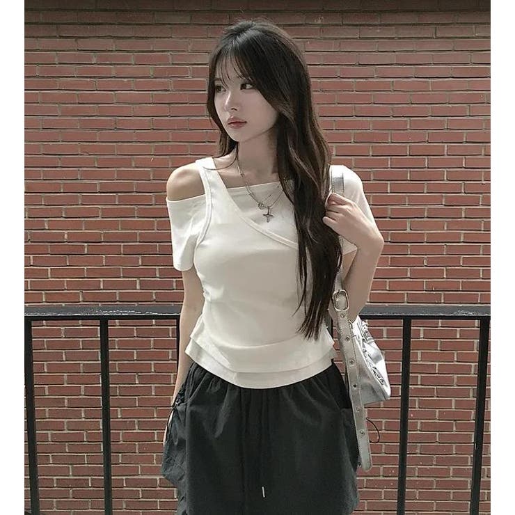 ホワイト | Ｔシャツ【韓国ファッション】 | Bifrost