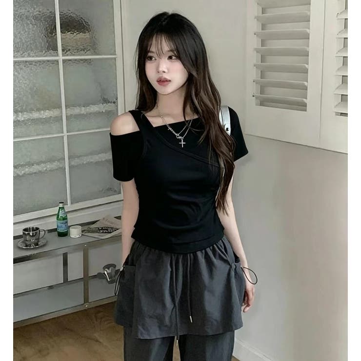 ブラック | Ｔシャツ【韓国ファッション】 | Bifrost
