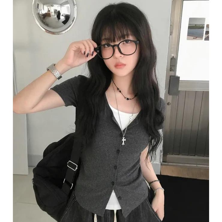 グレー | Ｔシャツ【韓国ファッション】 | Bifrost