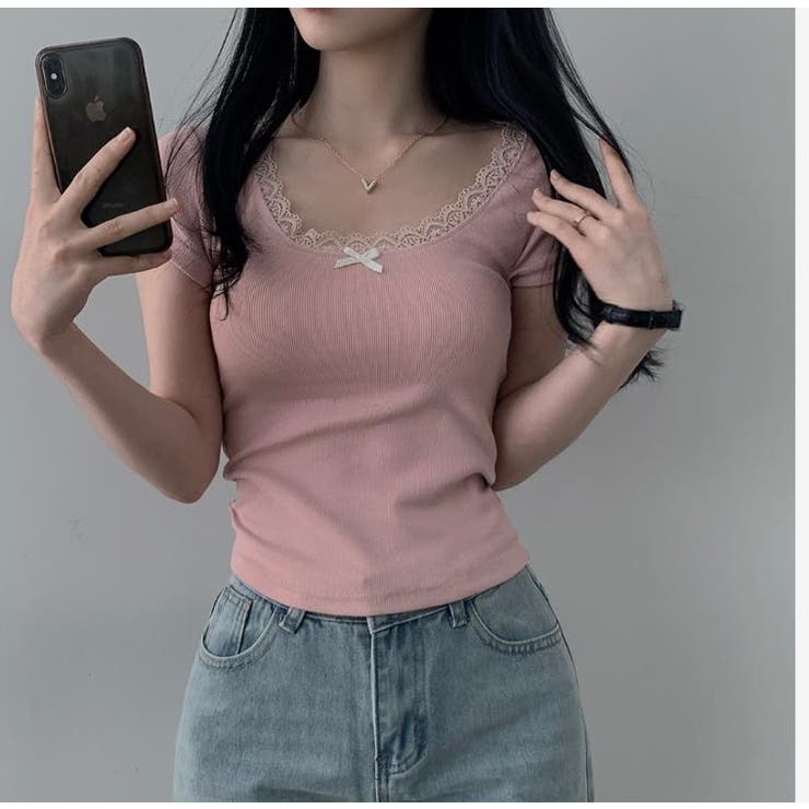 ピンク | Ｔシャツ【韓国ファッション】 | Bifrost