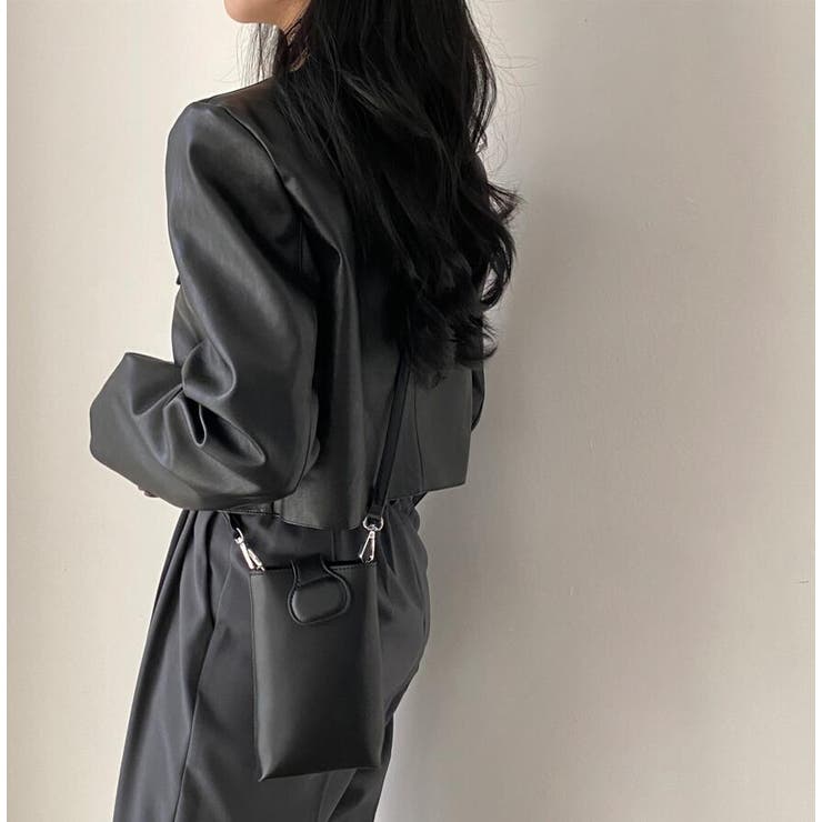 ノーカラー ショートカット レザージャケット | Bifrost | 詳細画像8 