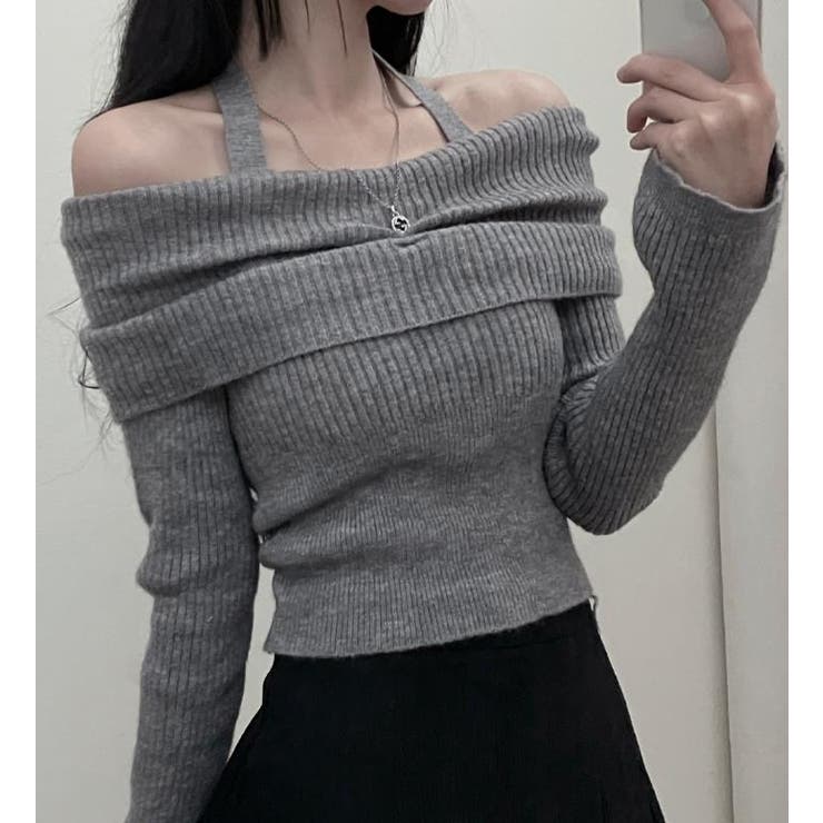 グレー | ニット・セーター【韓国ファッション | Bifrost