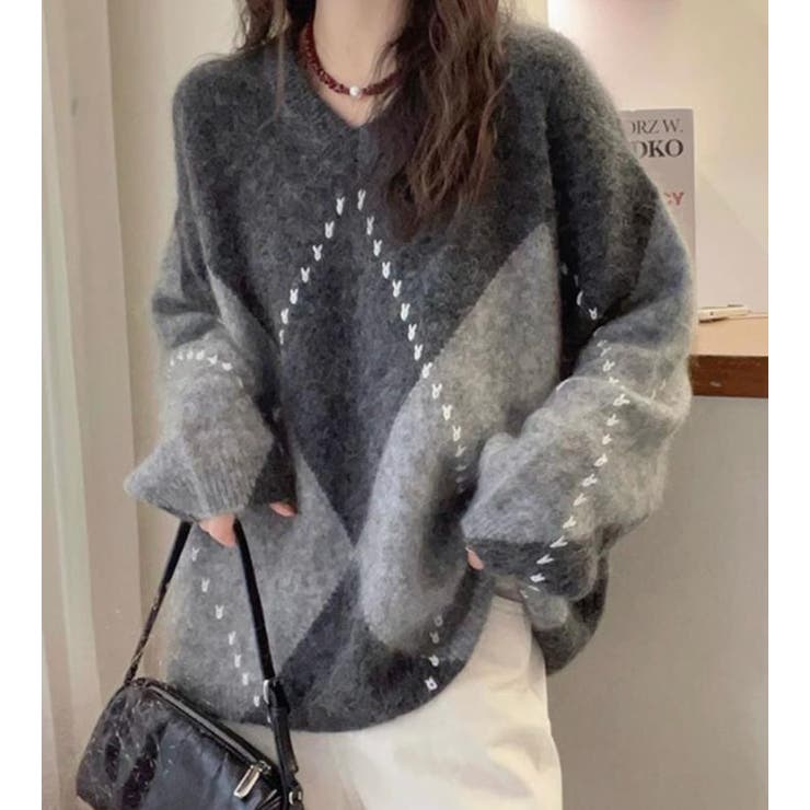 グレー | ニット・セーター【韓国ファッション】 | Bifrost