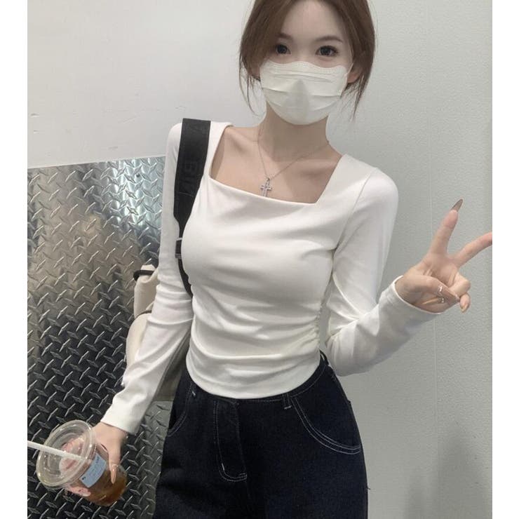 シルエットが美しいスクエアネックロングスリーブトップス | Bifrost | 詳細画像6