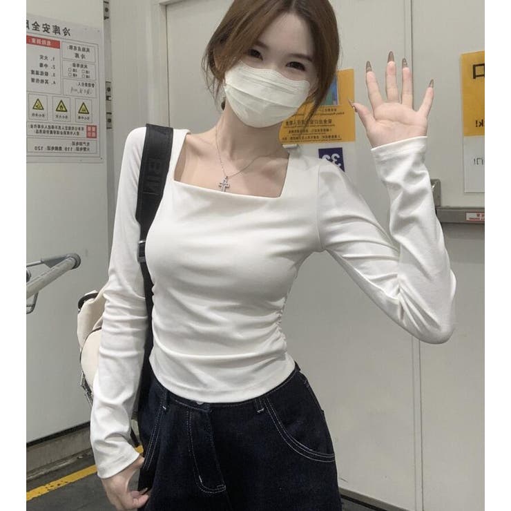 シルエットが美しいスクエアネックロングスリーブトップス | Bifrost | 詳細画像7