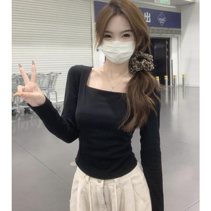 シルエットが美しいスクエアネックロングスリーブトップス | Bifrost | 詳細画像14