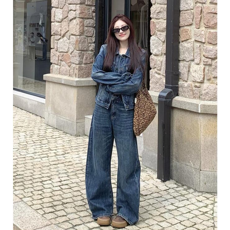 デニムセットアップ ミニジャケットとワイドデニムパンツのコーディネートセット | Bifrost | 詳細画像11 