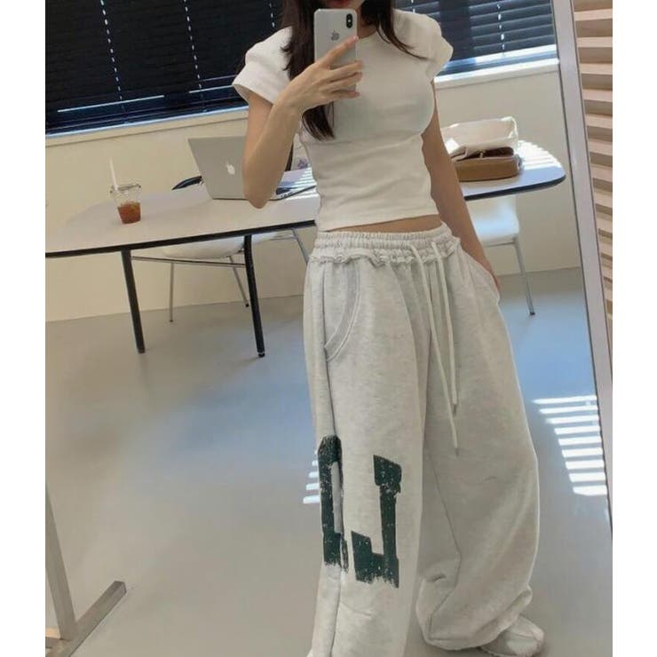 アルファベットプリントワイドパンツ[品番：UZ000011311]｜Bifrost