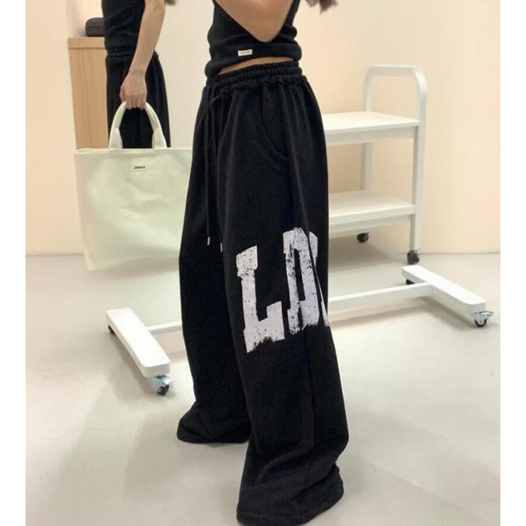 アルファベットプリントワイドパンツ[品番：UZ000011311