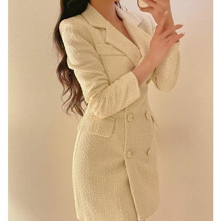 ダブルブレストのブレザーワンピース | Bifrost | 詳細画像7 