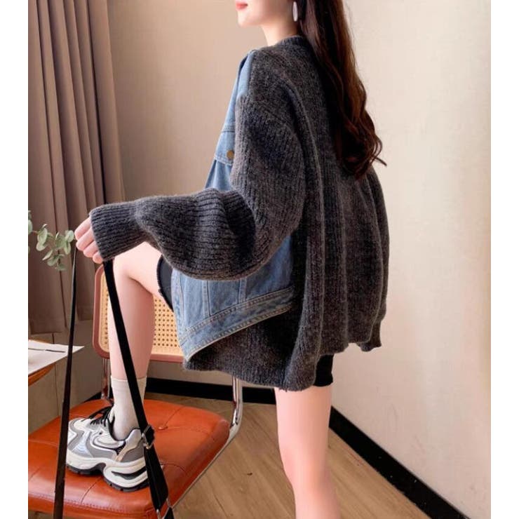 デニムパネルツインジッパーカーディガン | Bifrost | 詳細画像9 