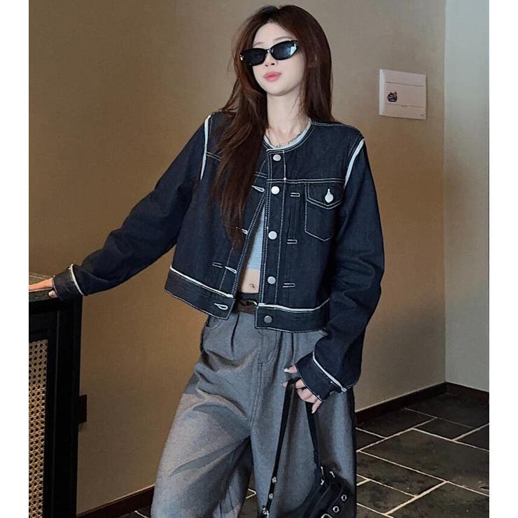 コントラスト縫い目デニムジャケット | Bifrost | 詳細画像2 