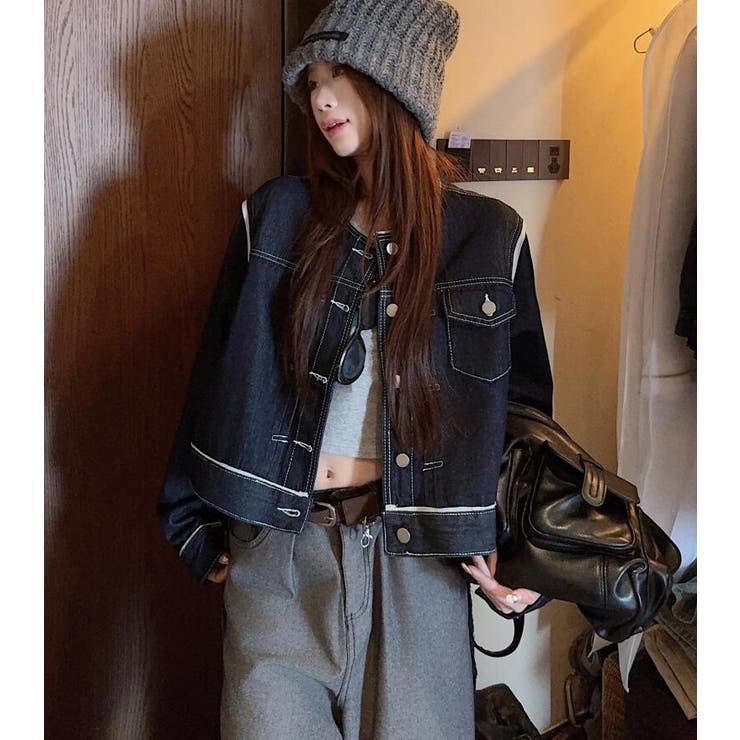 コントラスト縫い目デニムジャケット | Bifrost | 詳細画像5 