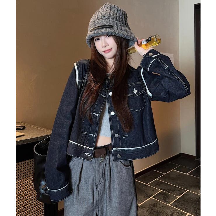 コントラスト縫い目デニムジャケット | Bifrost | 詳細画像9 