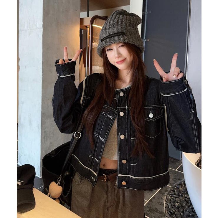 コントラスト縫い目デニムジャケット | Bifrost | 詳細画像10 