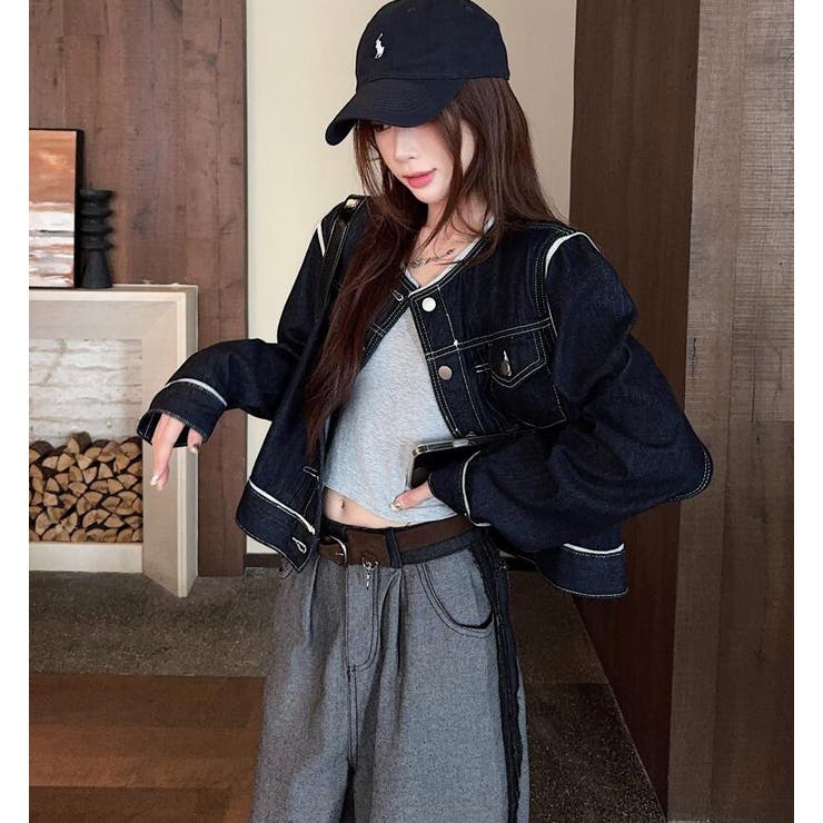 コントラスト縫い目デニムジャケット | Bifrost | 詳細画像11 