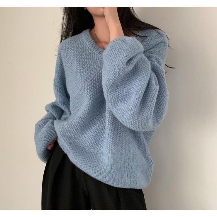 ブルー | ニット・セーター【韓国ファッション】 | Bifrost