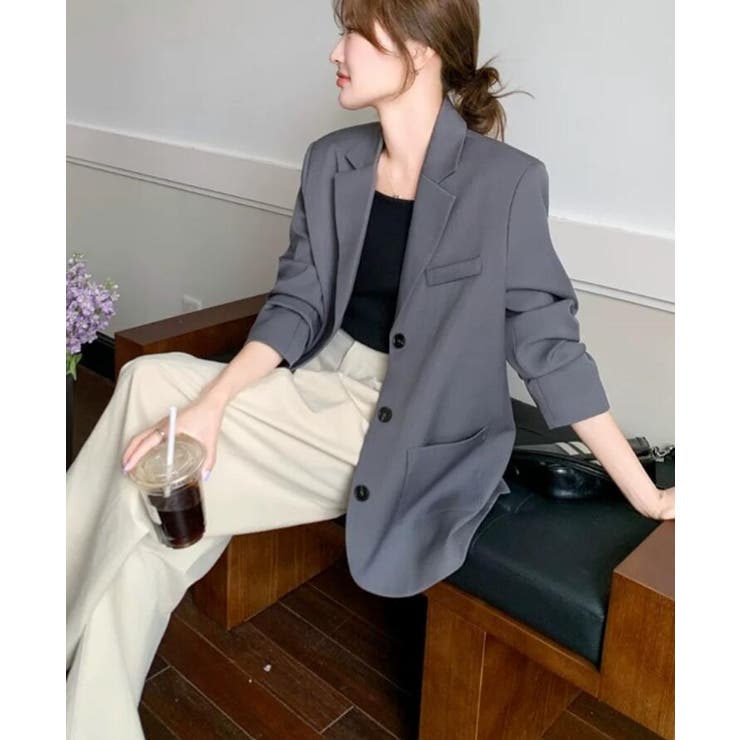 背面リボンディテールオーバーサイズブレザー | Bifrost | 詳細画像1 