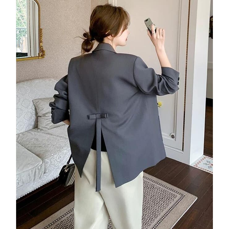 背面リボンディテールオーバーサイズブレザー | Bifrost | 詳細画像12 