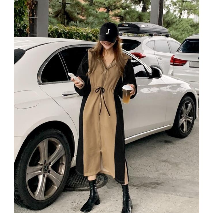 カラーブロックパーカーワンピース | Bifrost | 詳細画像8 