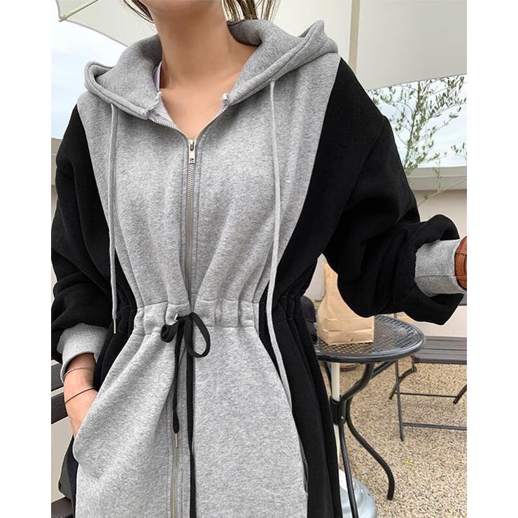 カラーブロックパーカーワンピース | Bifrost | 詳細画像10 