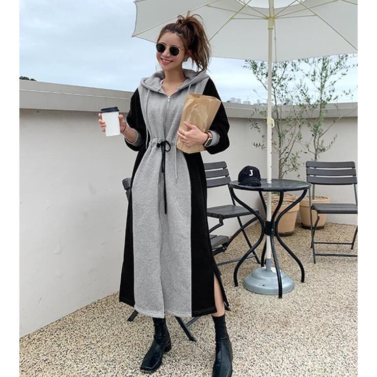 カラーブロックパーカーワンピース | Bifrost | 詳細画像11 