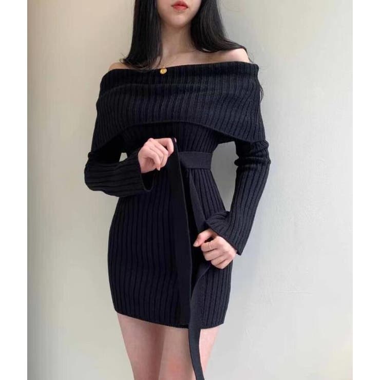 オフショルダーリブニットワンピース | Bifrost | 詳細画像6 