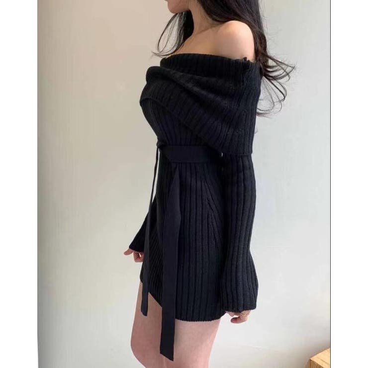 オフショルダーリブニットワンピース | Bifrost | 詳細画像7 