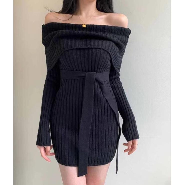 オフショルダーリブニットワンピース | Bifrost | 詳細画像9 