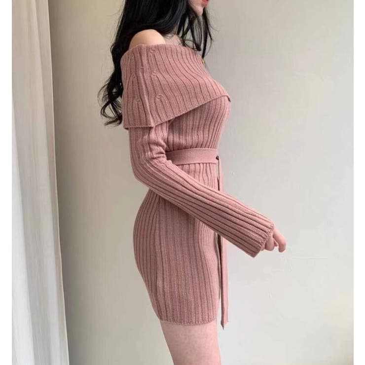 オフショルダーリブニットワンピース | Bifrost | 詳細画像15 