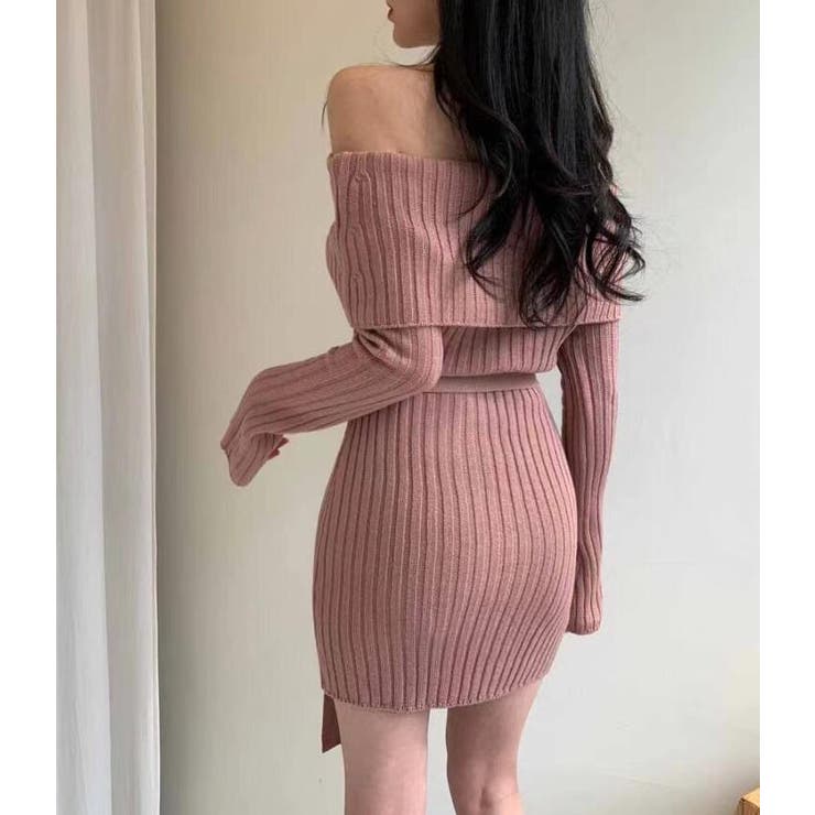 オフショルダーリブニットワンピース | Bifrost | 詳細画像16 