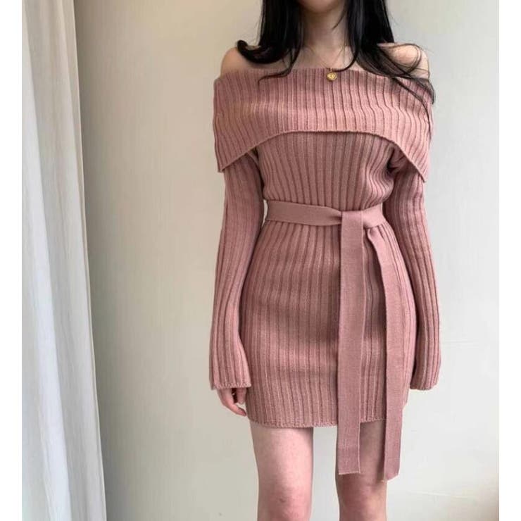 オフショルダーリブニットワンピース | Bifrost | 詳細画像17 