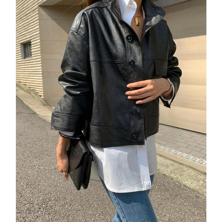 ボタンデザインレザージャケット | Bifrost | 詳細画像7 