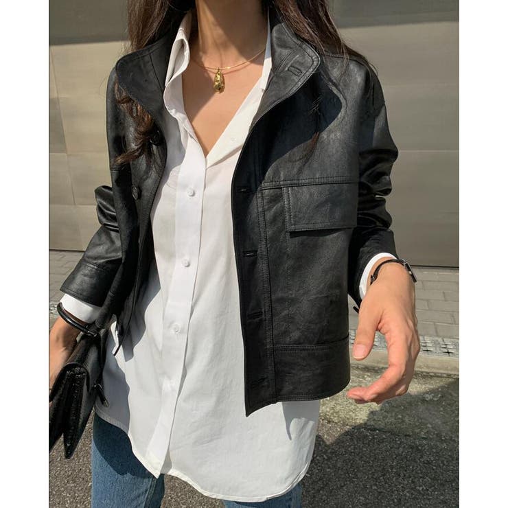 ボタンデザインレザージャケット | Bifrost | 詳細画像9 