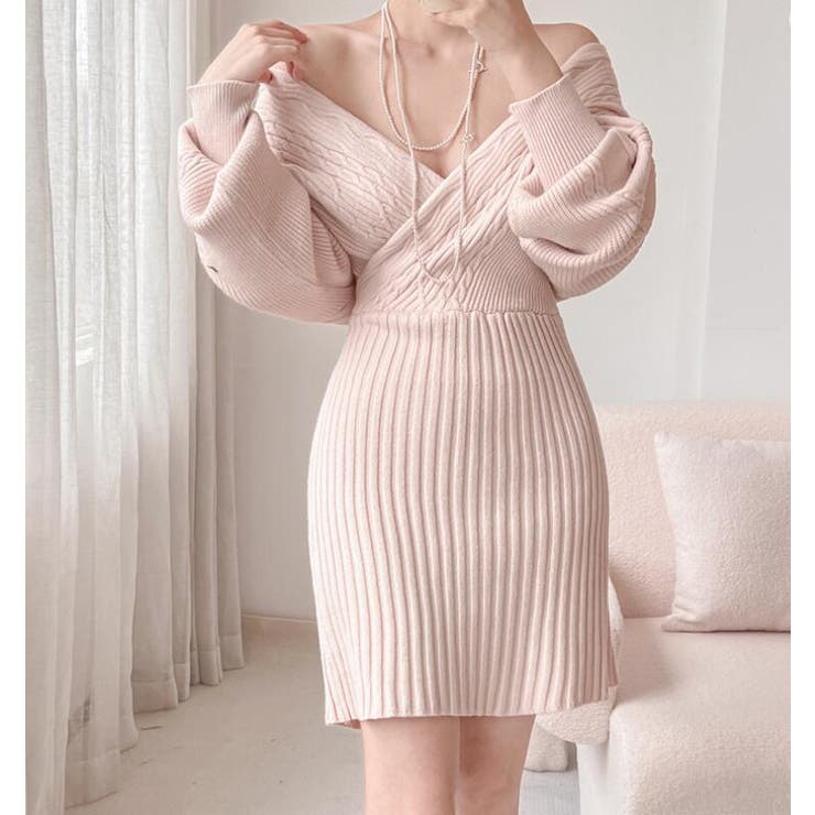 ケーブルニットクロスワンピース | Bifrost | 詳細画像5 