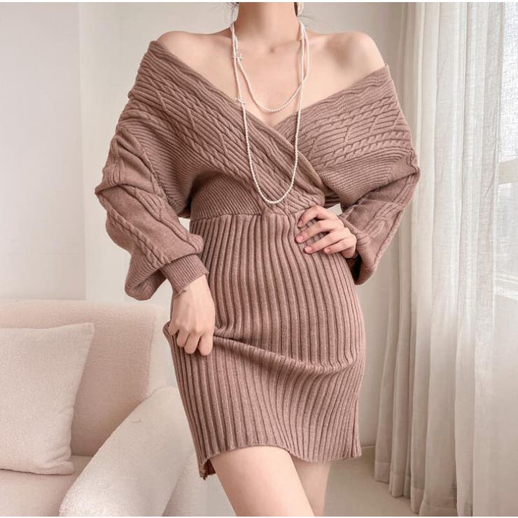 ケーブルニットクロスワンピース | Bifrost | 詳細画像9 