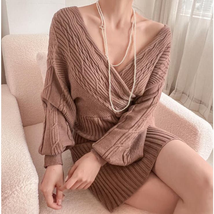 ケーブルニットクロスワンピース | Bifrost | 詳細画像10 