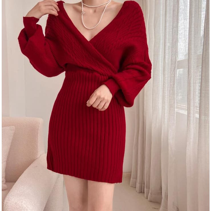 ケーブルニットクロスワンピース | Bifrost | 詳細画像12 