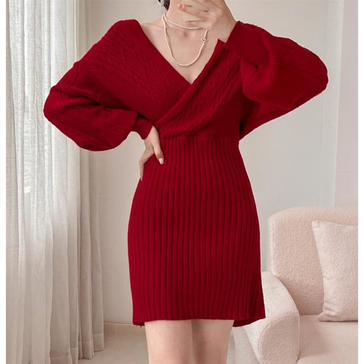 ケーブルニットクロスワンピース | Bifrost | 詳細画像14 