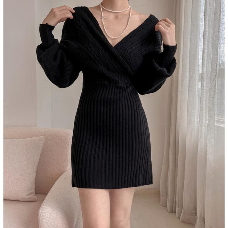 ケーブルニットクロスワンピース | Bifrost | 詳細画像16 