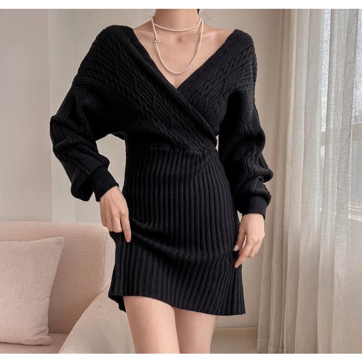 ケーブルニットクロスワンピース | Bifrost | 詳細画像17 