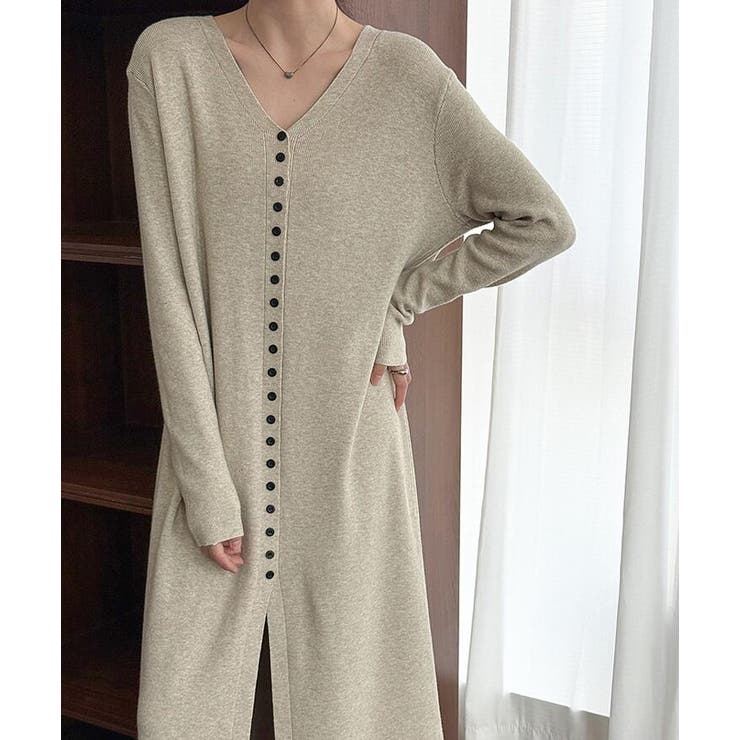 結びデザインのツーピースニットワンピース | Bifrost | 詳細画像5 