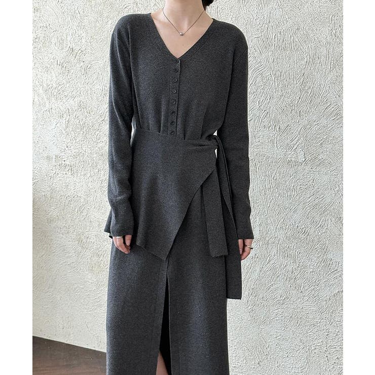 結びデザインのツーピースニットワンピース | Bifrost | 詳細画像7 