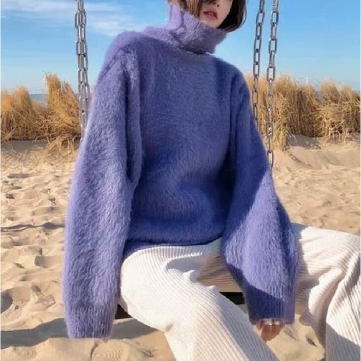 ハイネックふわふわニットセーター[品番：UZ000011642]｜Bifrost