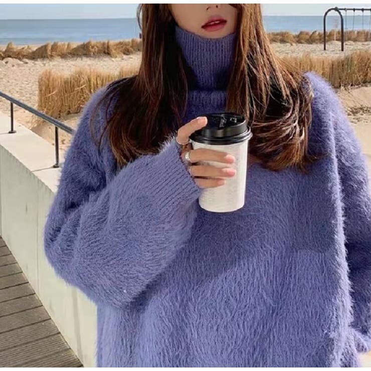 ハイネックふわふわニットセーター[品番：UZ000011642]｜Bifrost