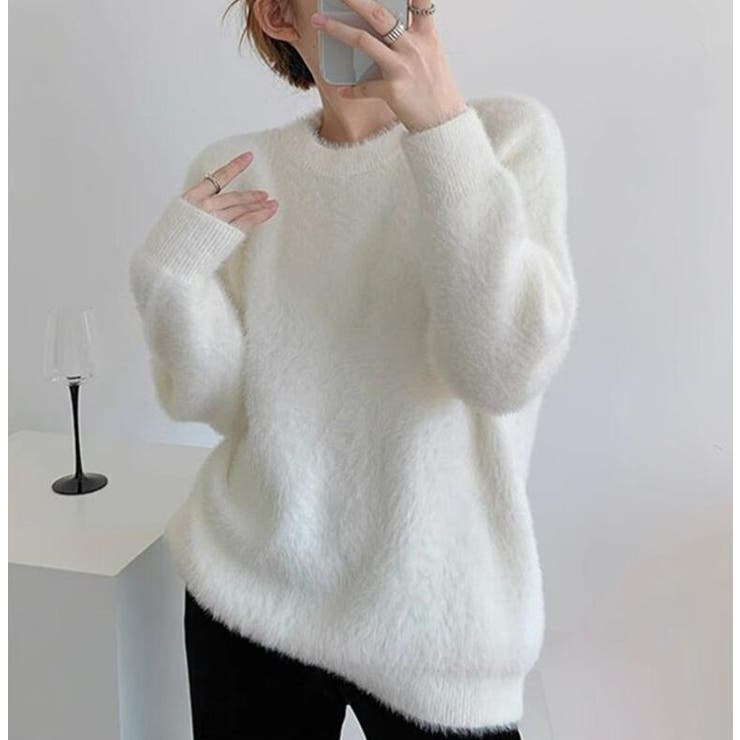 丸襟ふわふわニットセーター | Bifrost | 詳細画像1 