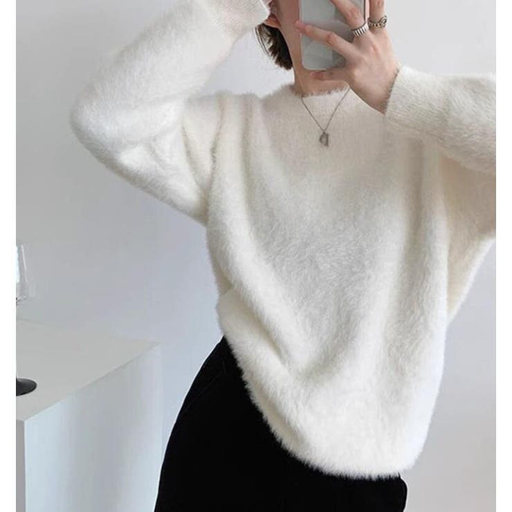 丸襟ふわふわニットセーター | Bifrost | 詳細画像2 