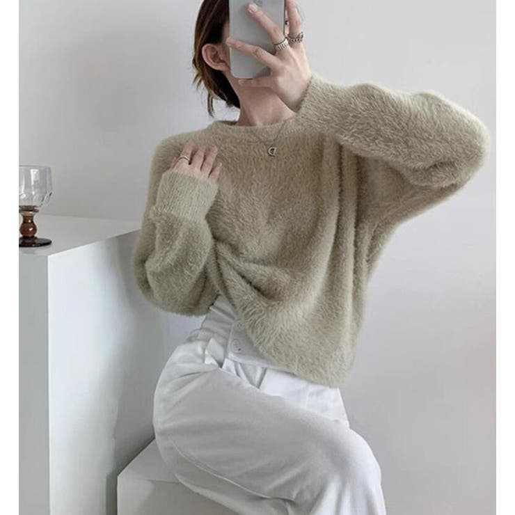 丸襟ふわふわニットセーター | Bifrost | 詳細画像9 