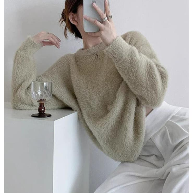 丸襟ふわふわニットセーター | Bifrost | 詳細画像11 