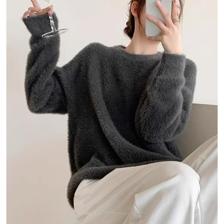 丸襟ふわふわニットセーター | Bifrost | 詳細画像12 